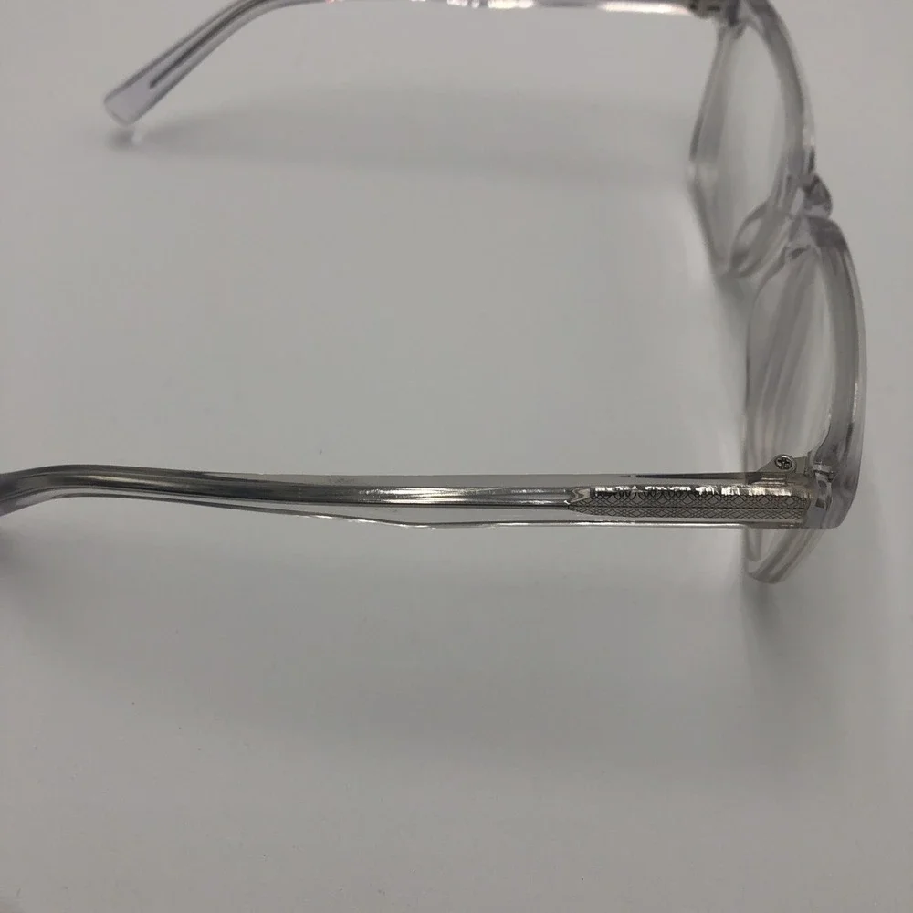 Womens Clear Translucent Frames Zenni Preowned Square 4419623 Used Optical Lense